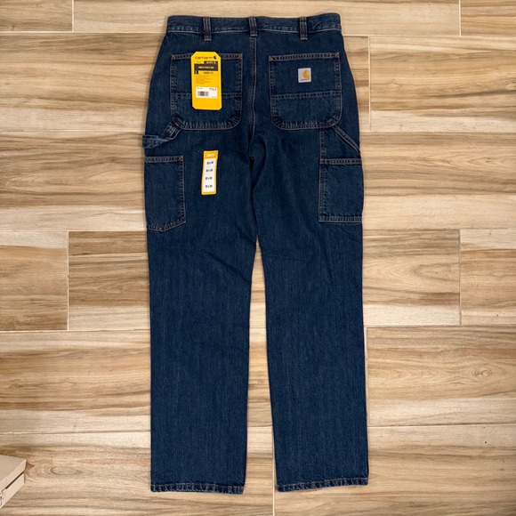 Carhartt Other - Carhartt Mens Loose Fit Utility Jeans Dark Wash Denim BD4941-M 32x34 NWT